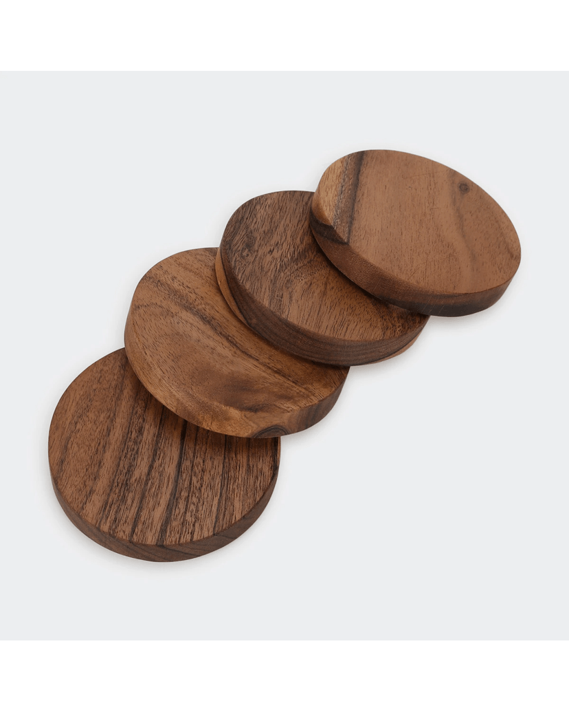 The "Timber Set" Personalised Acacia Wood Coasters