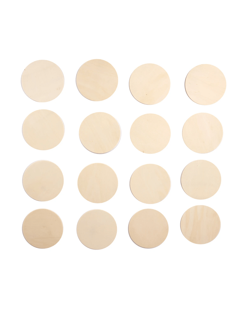 The "Round" Personalised Plywood Coaster Set Main image