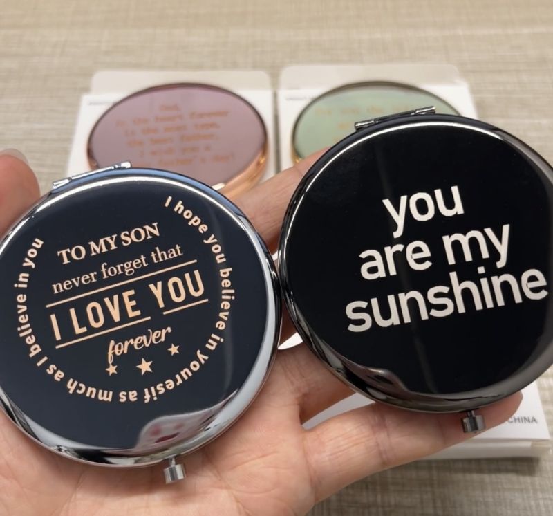 The "Nan's Compact" Engraved Mirror