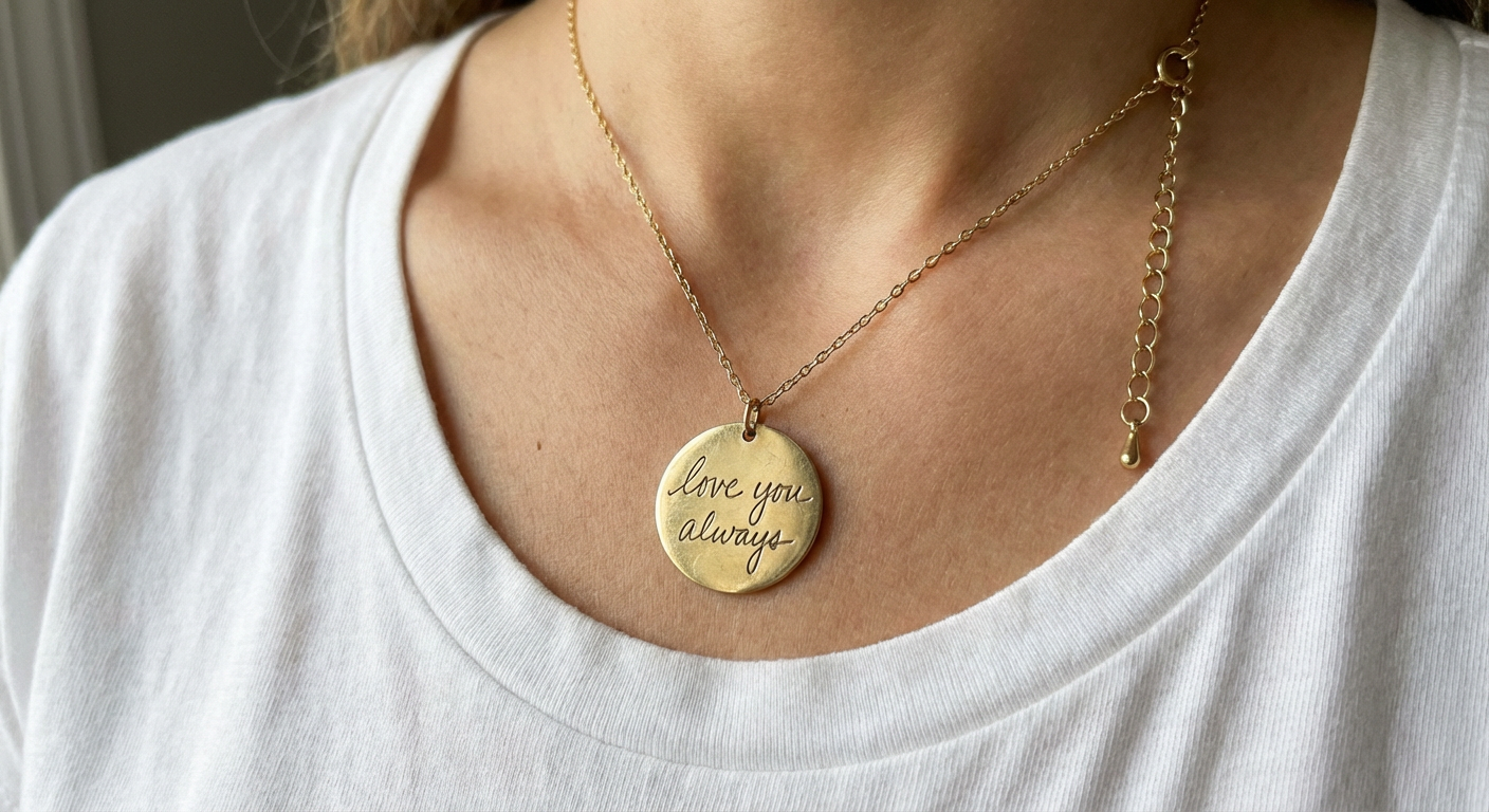 handwriting pendant
