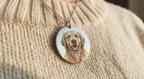 pet portrait pendant