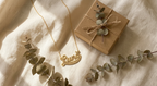 Personalised Wildflower Name Necklace - gift box flatlay