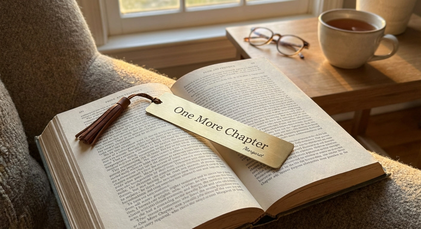 The "Page Turner" Brass Bookmark Main image