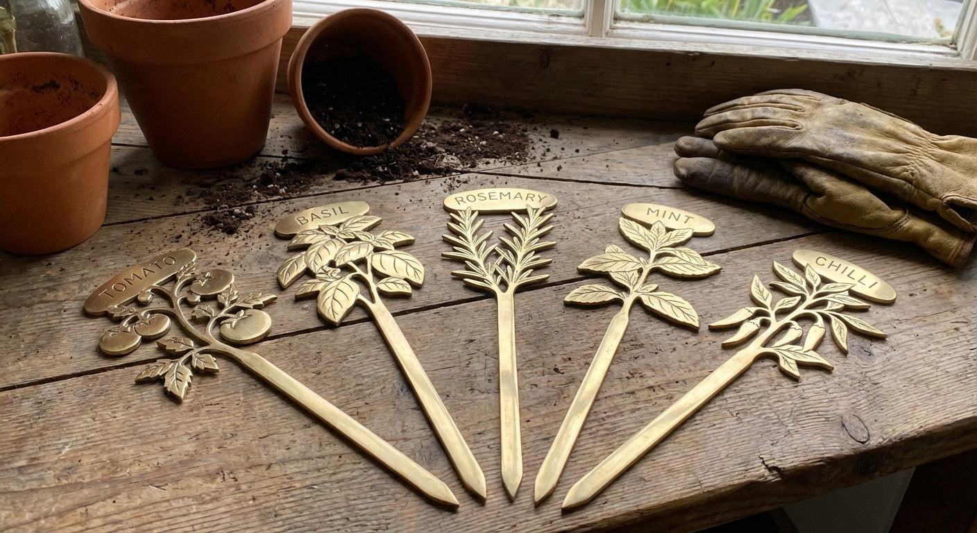 The "Green Thumb" Decorative Garden Stake Set - product shot Main image