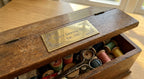 The "Stitch in Time" Personalised Craft Box Plaque - product shot