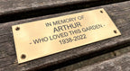 The "Sundowner" Personalised Bench Plaque - product shot
